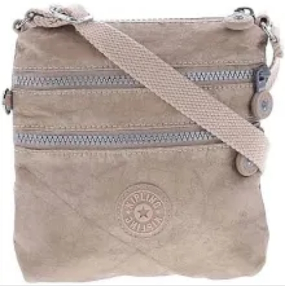 Kipling Handbags - Bohemian Kipling tan Double zipper crossbody bag purse handbag